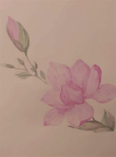 Josie. Spring buds, watercolour.